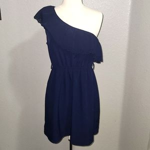 Phopsody One Shoulder Blue Lac Dress size XL